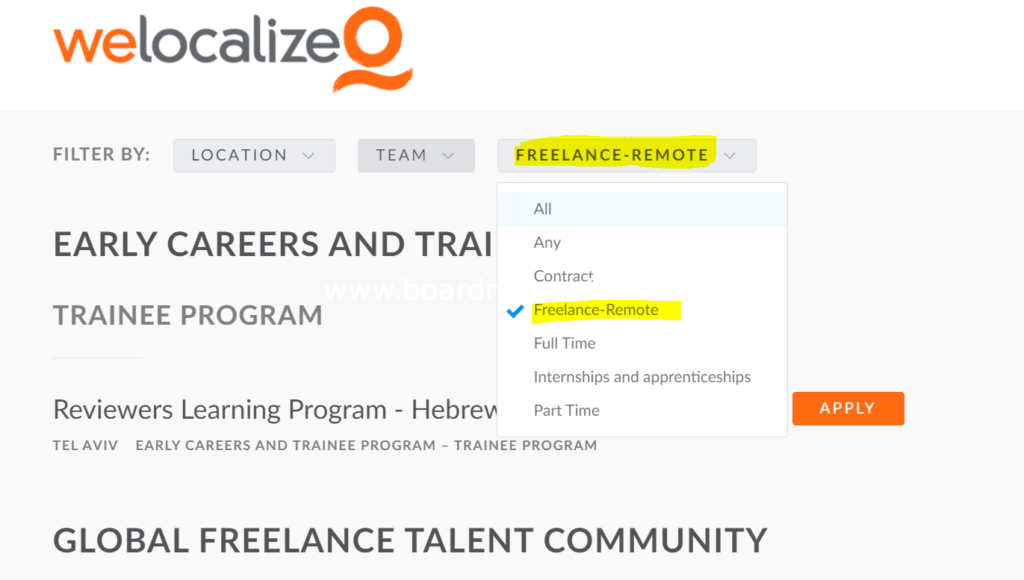 freelance remote jobs at Welocalize